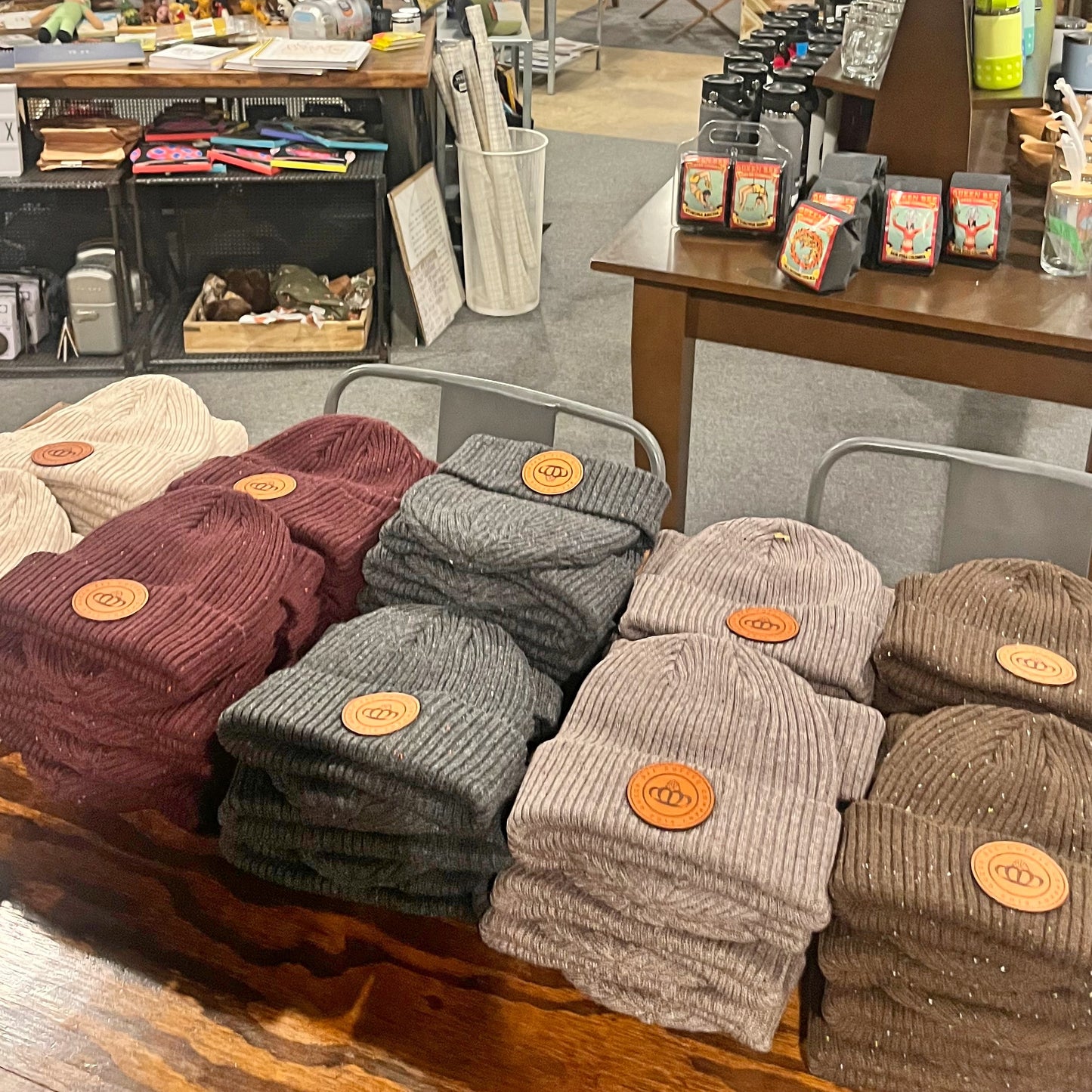 Leather Patch Beanie