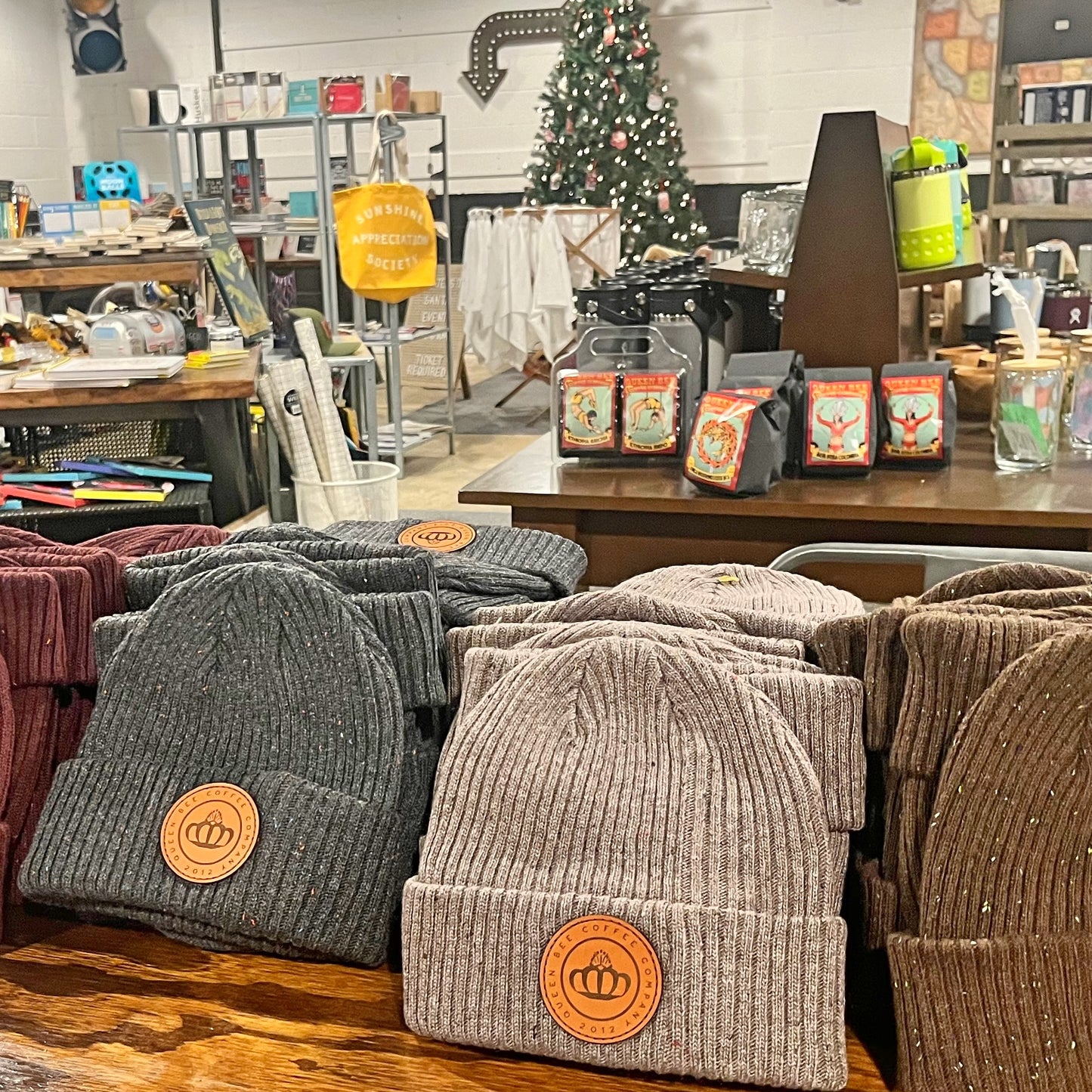 Leather Patch Beanie