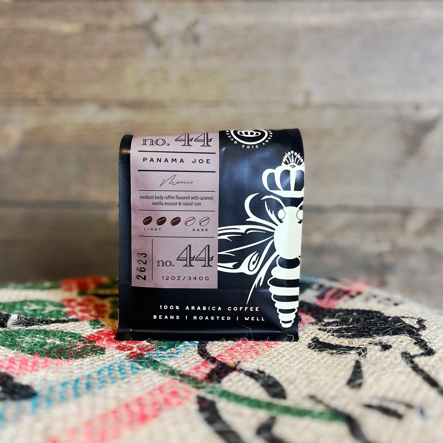 Panama Joe Coffee bag front view from Queen Bee Coffee