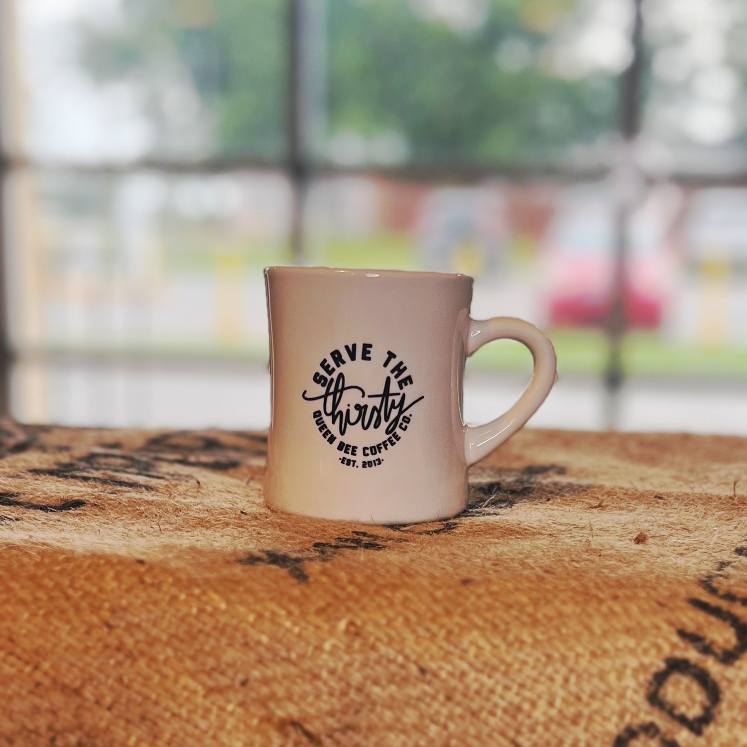 Serve the Thirsty Mug front view