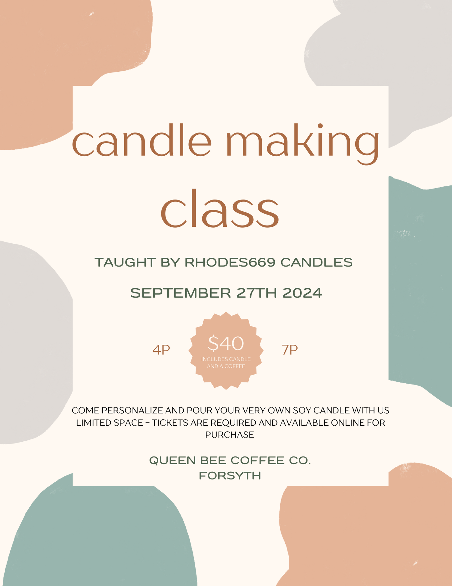 Candle Making Class - 9/27/24